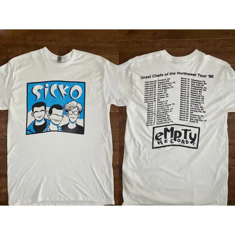 Sicko Count Me Out Great Chefs Of The Northwest Empty Records 1996 Tour T Shir T shirt
