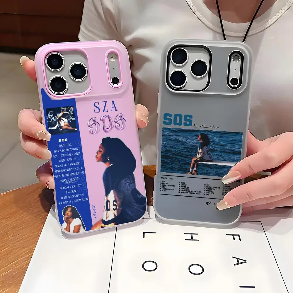 S-SZA Rapper Music Phone Case For IPhone 17 16 15 14 13 12 11 Pro Max Plus Mini Case Clear Jelly Shockproof Soft Cover