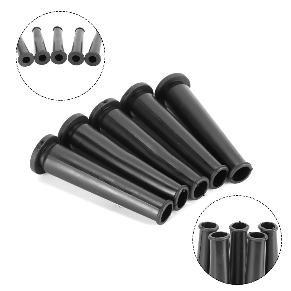 5Pcs Black Rubber Wire Protector Cable Sleeve Boot Coverpare Parts With Rubber Housing. Rubber Material Is More Convenient To I