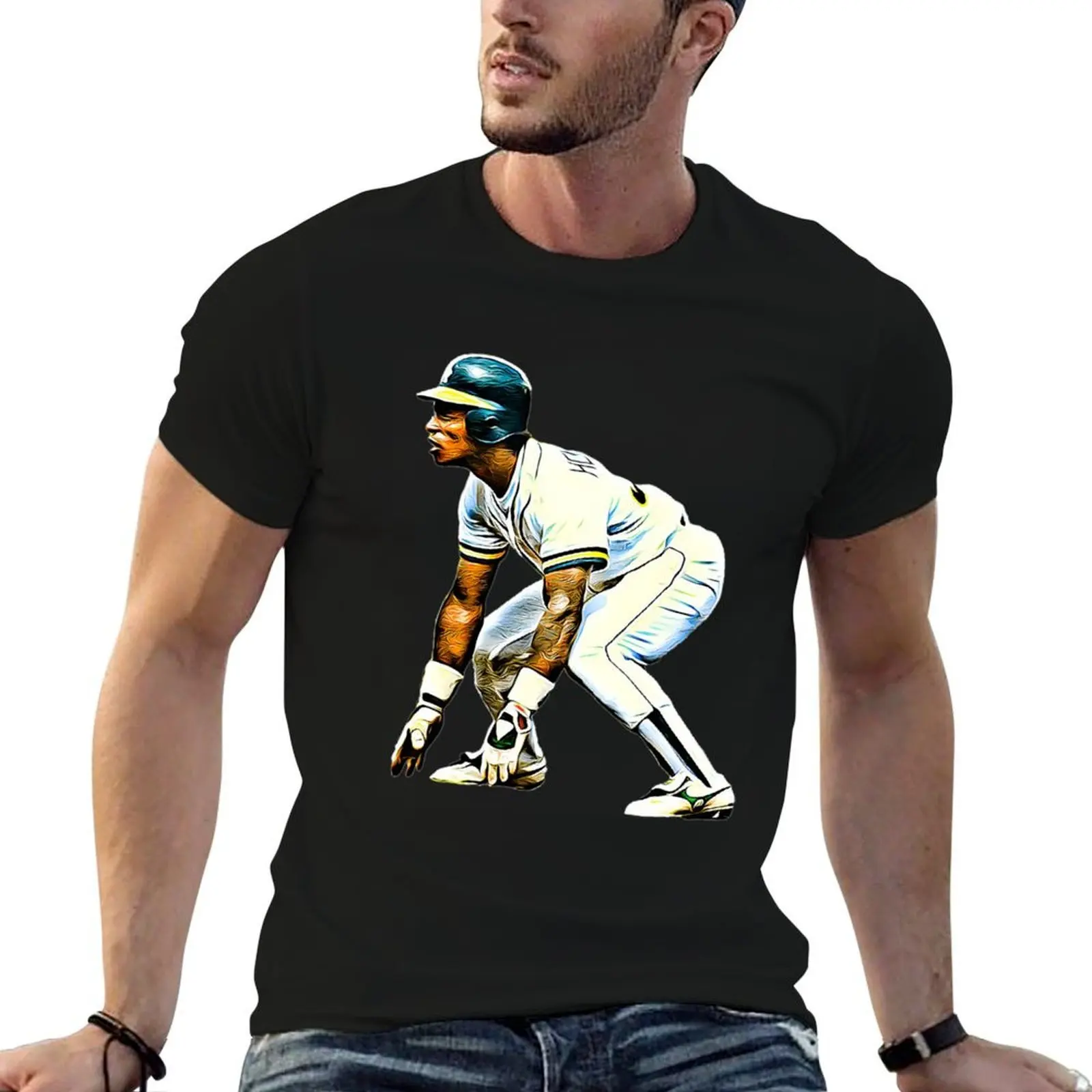 Rickey Henderson Rickey Henderson T-Shirt man t shirt cotton cotton t shirt man T-Shirt