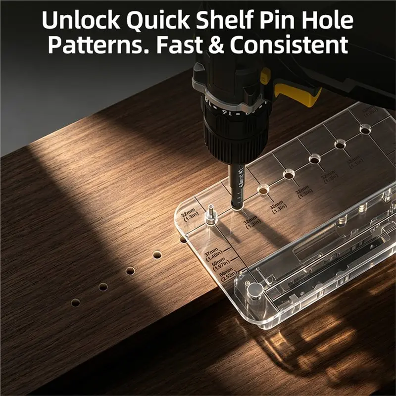 Installation Fine-Tuning Aid For Acrylic Positioning Jig Woodworking Shelf Hole Punch Locator Tool-Hot