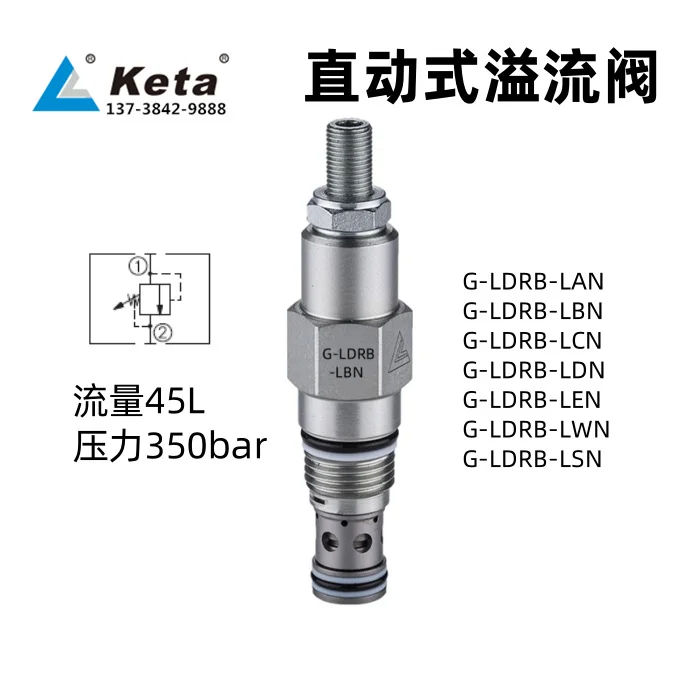 Hydraulic direct-acting relief valve G-LDRB-LBN