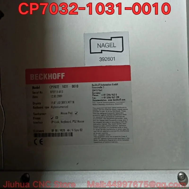 Second-hand CP7032-1031-0010 Functional test of touch screen industrial control all-in-one machine Latest prices for August 2026
