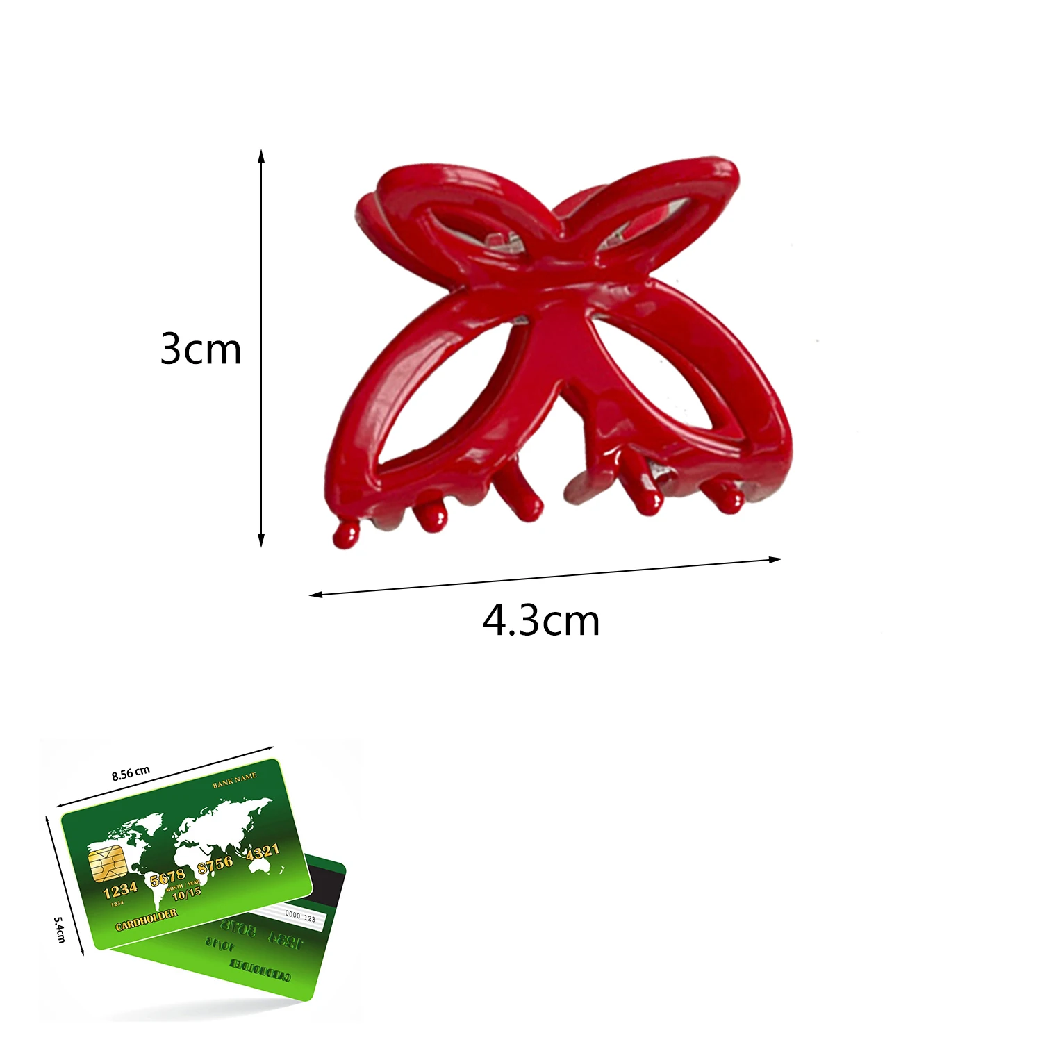 Butterfly Hair Claw Clip Vintage Cute Acetate Middle Crab Hairpin Headwear for Women Girl Summer Bath Back Head Hair Accessories image 6