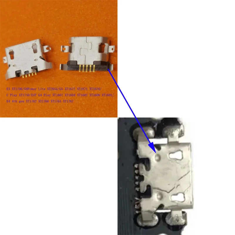 10-1000Pcs Charger Charging Port Connector USB Plug For Motorola Moto E4 E4T G4 C Play E3 G8 Power Lite G5 XT1672 XT1676 XT1766