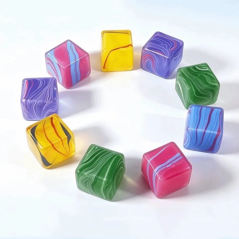 Slow Rising Ice Cube Squishy Toy Slow Rebound Soft TPR Ice Cube Fidget Toy Colorful Transparent Sensory Fidget Toy Daily Use