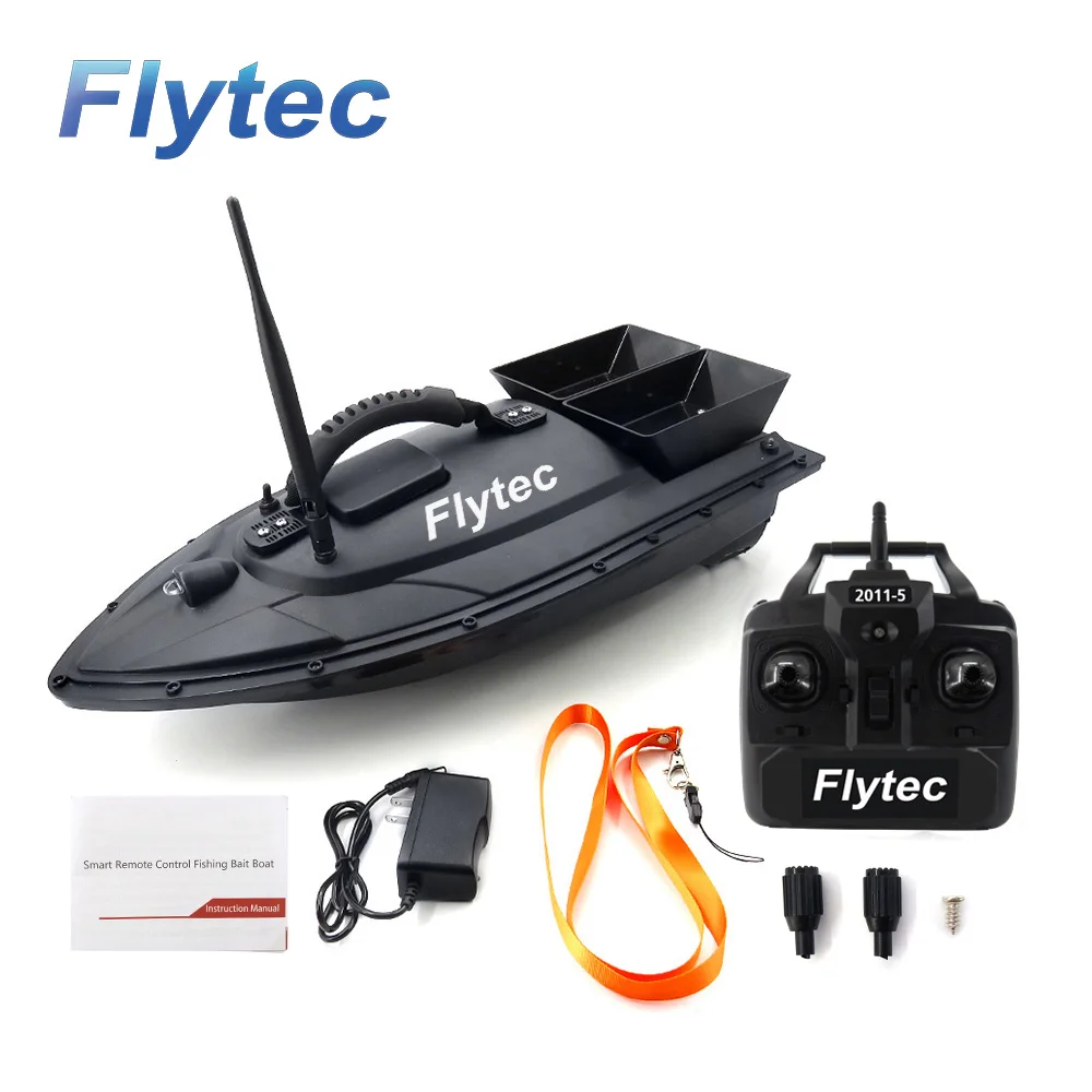 Flytec RC قارب 2011-5 صياد السمك قارب السمك 1.5 كجم 500 متر التحكم عن بعد قارب طعم سمك السفينة قارب سريع RC اللعب 5.4 km/ساعة