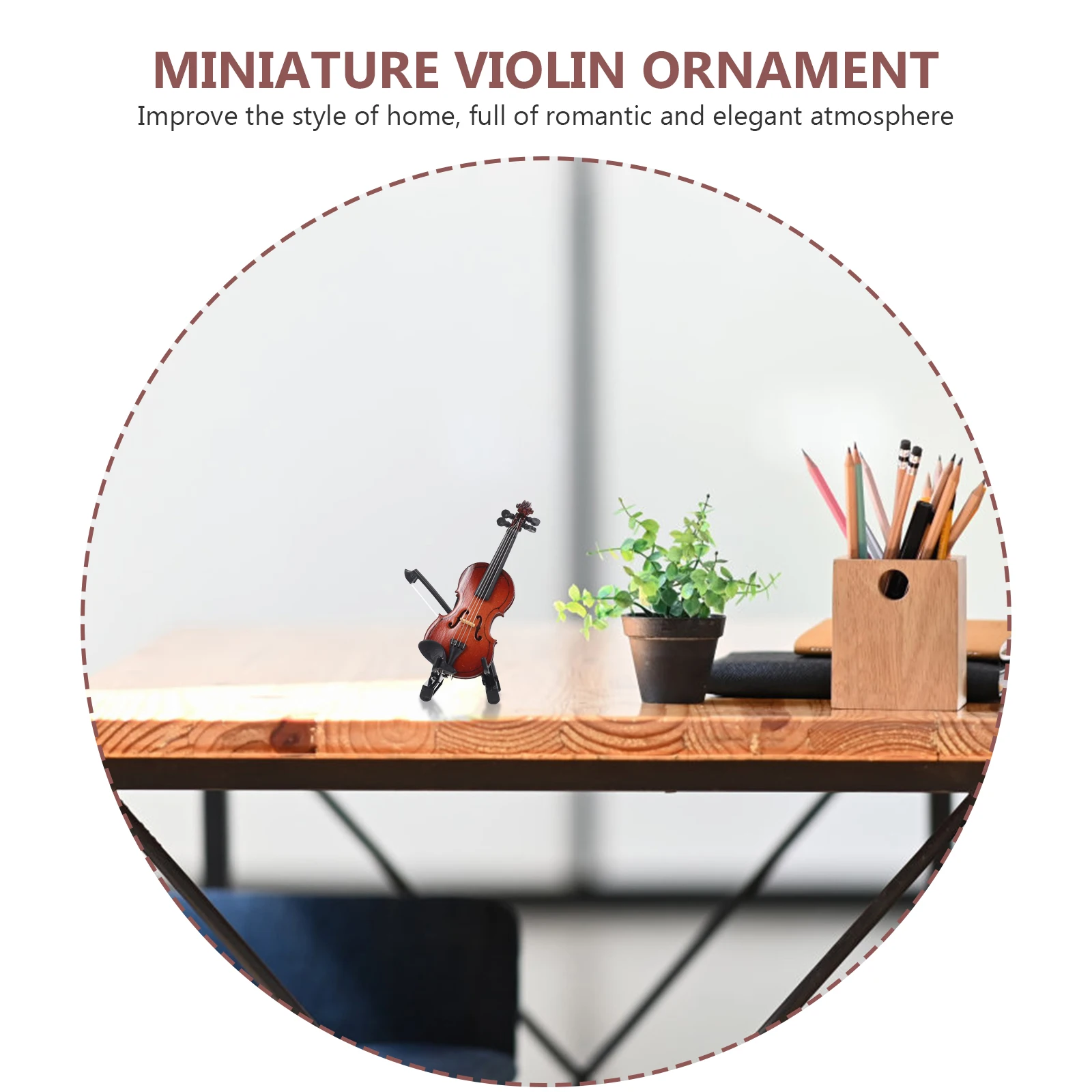 

Christmas Tree Mini Violin Ornaments Child Decorations Worlds Smallest Wood Miniature Model