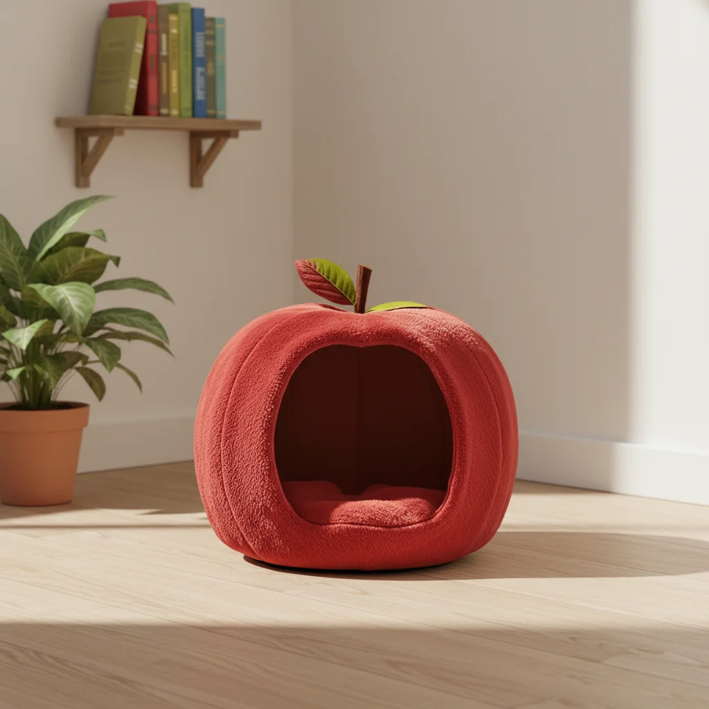 Pet cat house apple-shaped pet bed sofa high-value kitten warm removable washable customizable