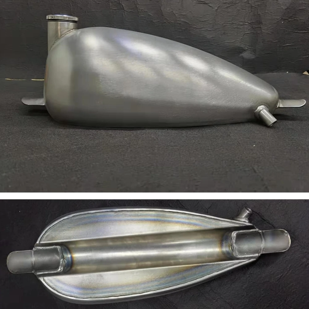 Universal Motorcycle 7 L Petrol Gas Fuel Gasoline Tank Handmade Motorbike Oil Can w/ Cap Cover