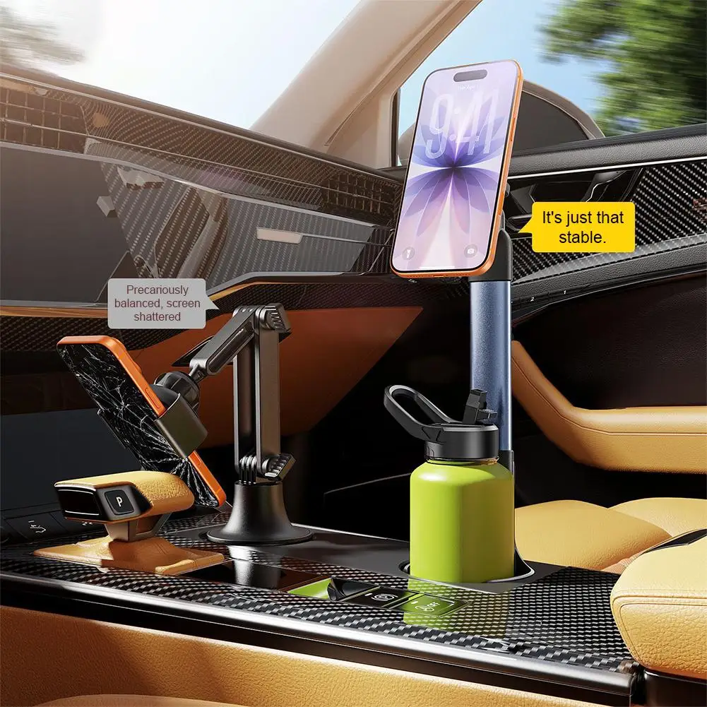 Auto-Getränkehalterhalterung mit 360° ° Drehbarer, extra starker magnetischer Handyhalter – Universeller Handyständer für iPhone und Samsung – Detail 7
