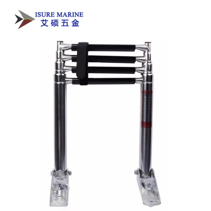Stainless Steel Swimming Ladder Common 4 Section Launching Ladder Yacht Ship Accessories Deck Ladder Marine Hardware