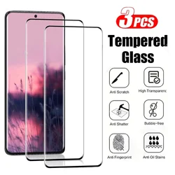 Protector de pantalla de 3 uds para Samsung S24 S23 S21 S22 S20 Ultra 9H vidrio templado para Samsung S21 S20 FE Note 10 20 Ultra S8 S9 Plus