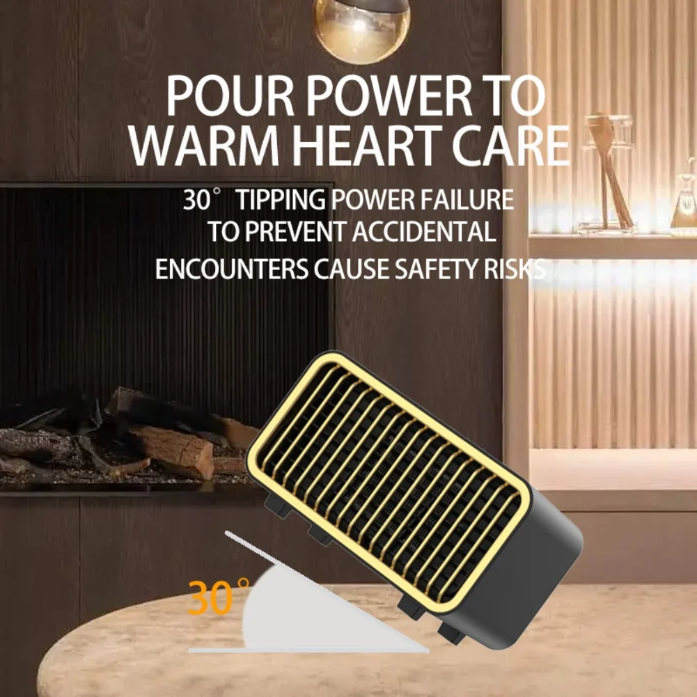 سخان مساحة PTC بورسلين 900 وات مع ميزات أمان وتشغيل هادئ وتصميم مدمج للمكاتب والمساحات الصغيرة وغرف النوم #1