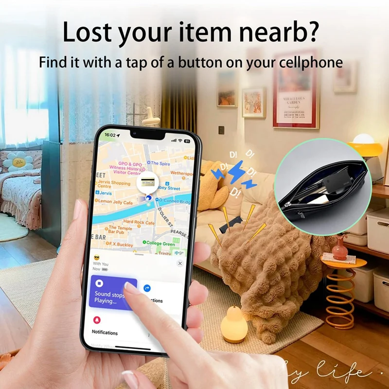 Carteira Rastreador Cartão Carteira Finder para IOS, meu localizador Bluetooth para o telefone, bagagem, saco, impermeável, durável, fácil instalar