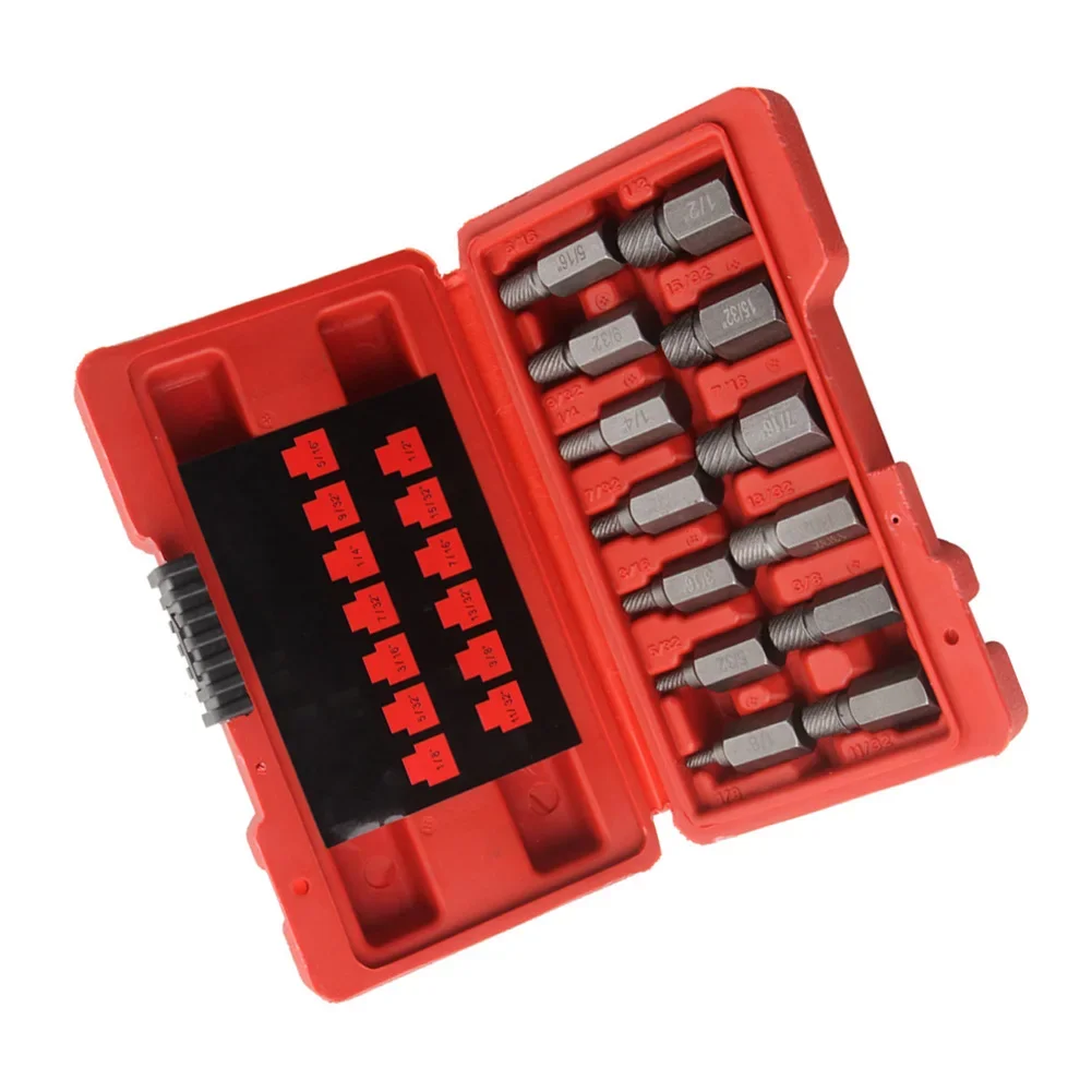 Bolt Removal Tool Broken Screw Extractor Extra Grip Marked Specifications Quick Selection Spiral Groove 13pcs Remover