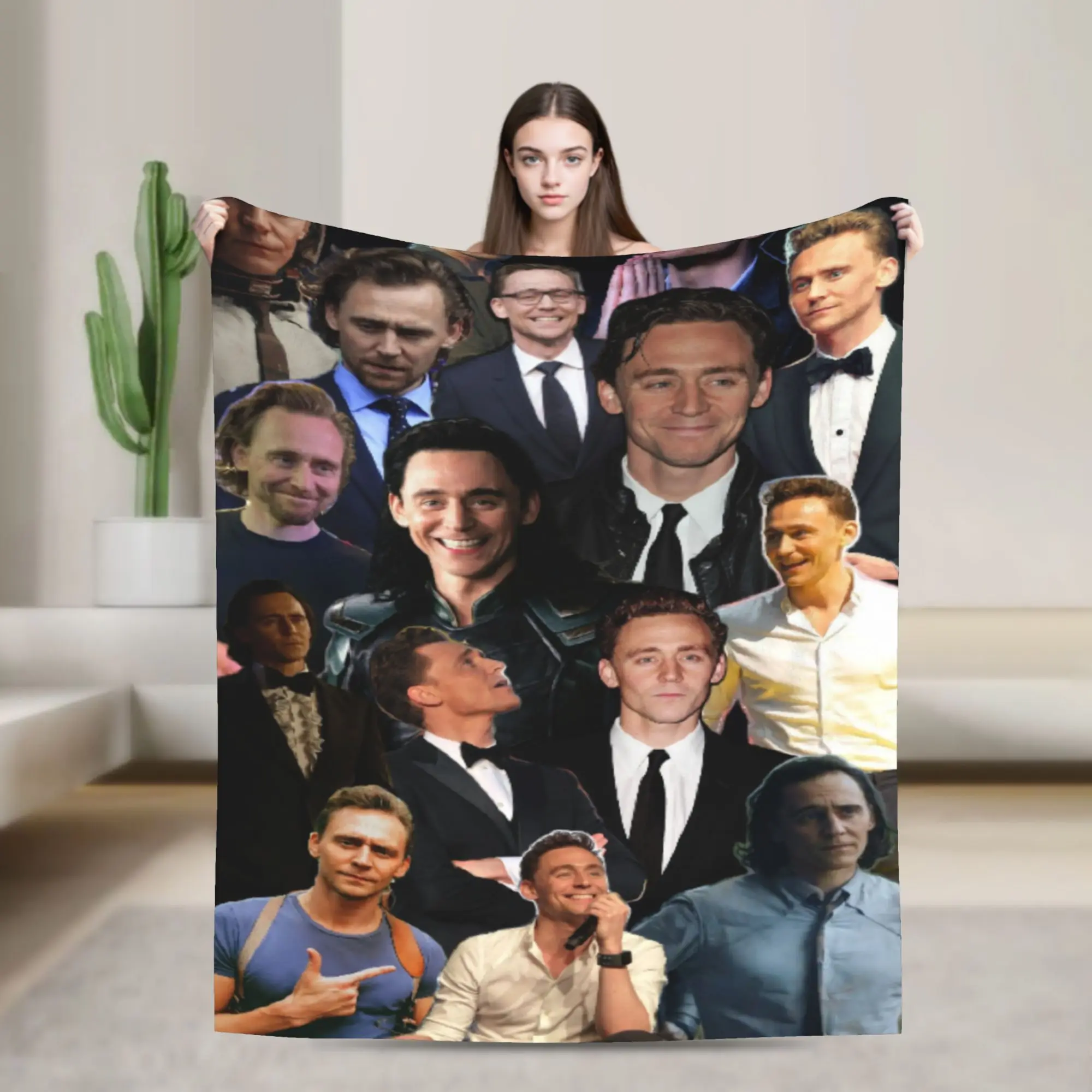 Comfortable Tom Hiddleston  Blanket Merch Room Decorative  Throw Blankets Lightweight Thin Velvet for Car
