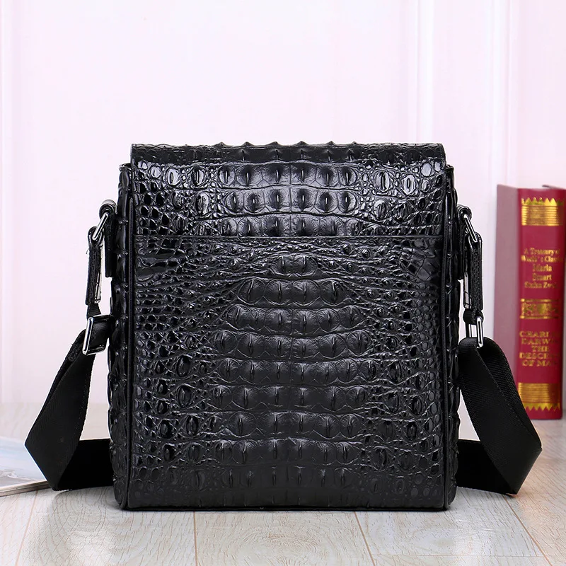 2023 New Alligator Cow Genuine Leather Men Crossbody Bag Casual Business Leather Men\'s Messenger Vintage Shoulder Handbags Bags