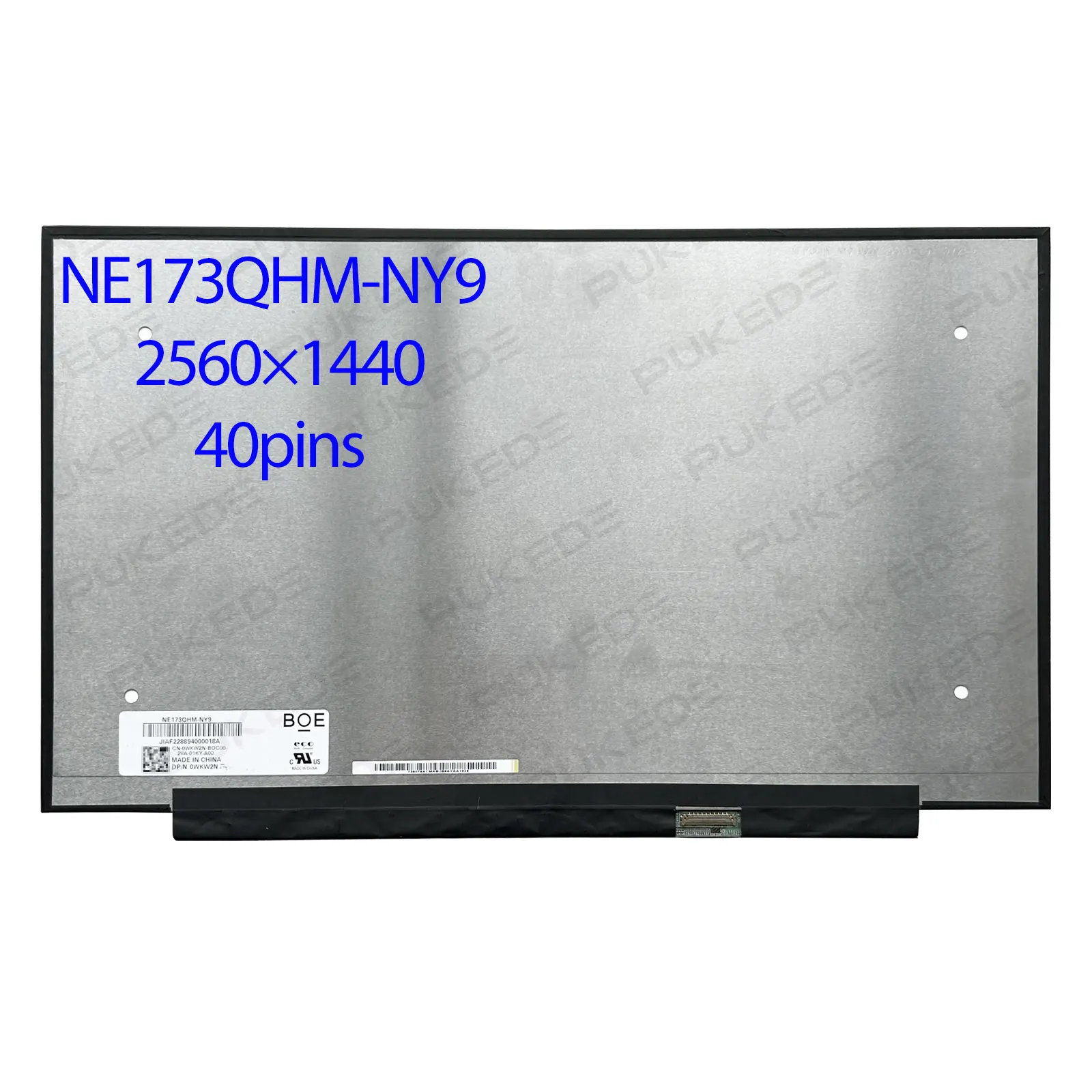 

17.3"Inch 165Hz Laptop LCD Screen NE173QHM-NY9 IPS Display Matrix Panel Replacement QHD 2560x1440 eDP 40 Pins