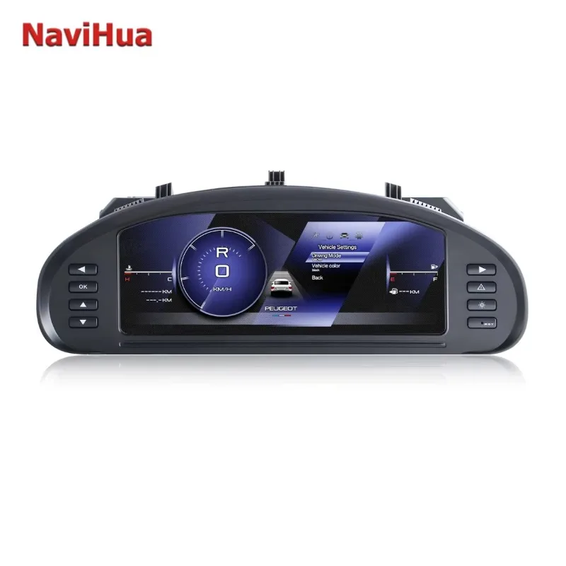 26 Style Car Upgrade 12.3'' Digital Cluster Auto Speedometer LCD Dashboard Linux System Instrument For Peugeot 407 2004-2010