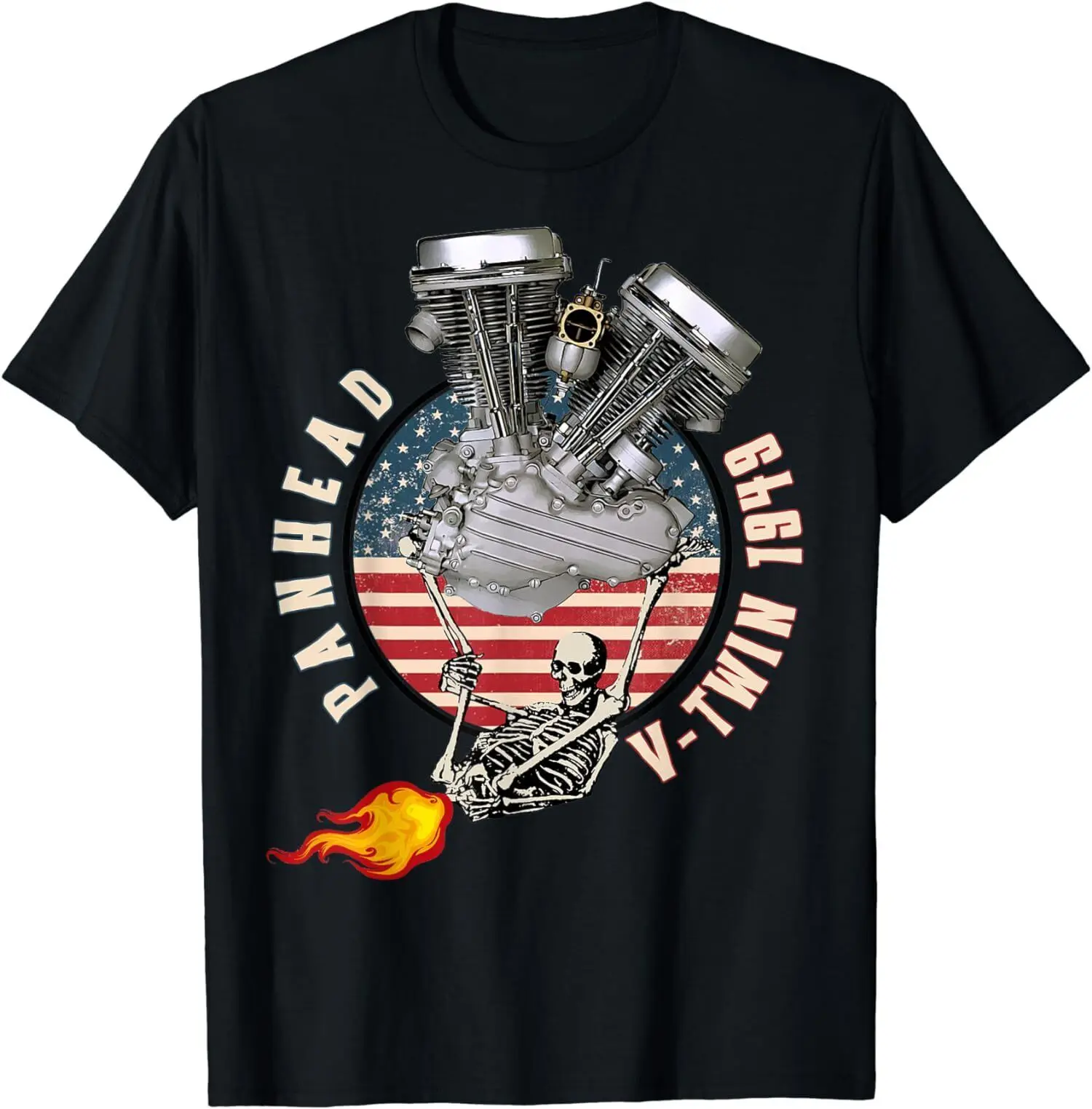 NEW LIMITED 949 HD VTwin Flame Farting Motorcycle American Design Shirt S-3XL