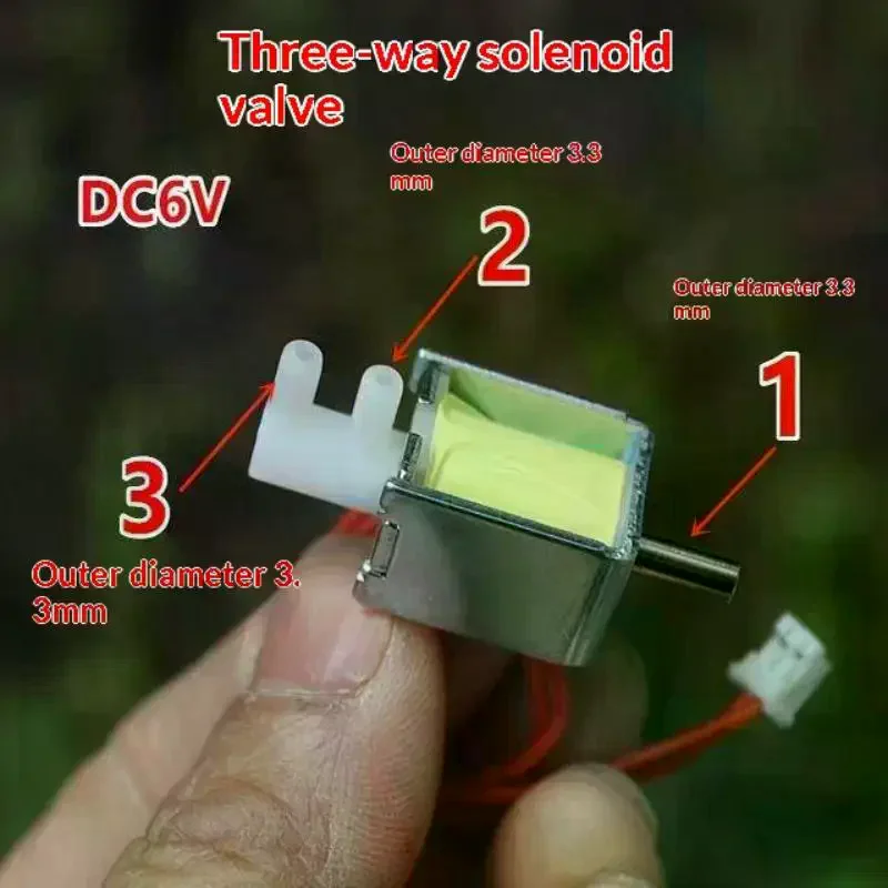 1Pcs 2-Position 3-Way Air Water Flow Control Micro Valve DC 5V 6V Mini Electric Solenoid Air Valve DIY Blood Pressure Monitor