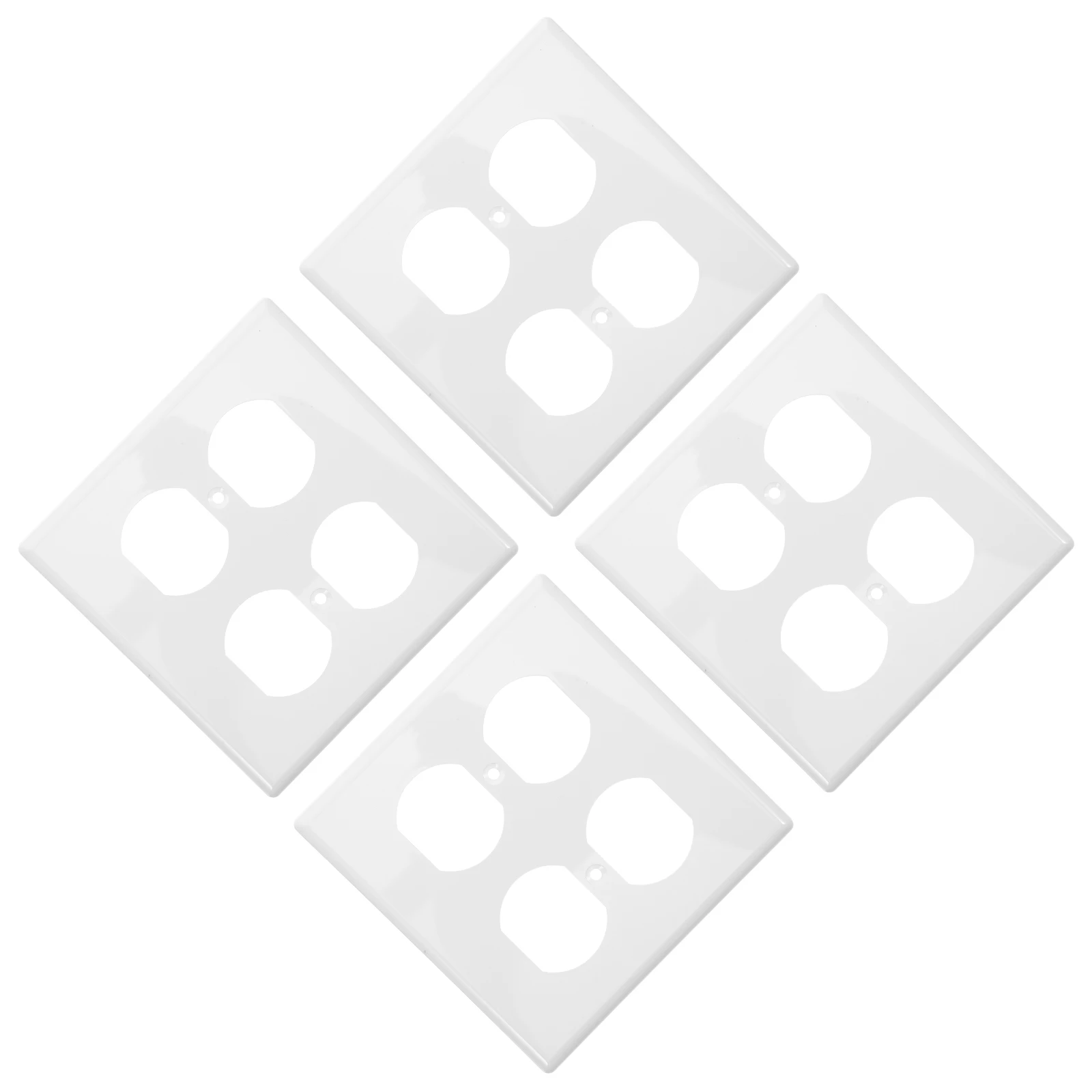 

4pcs Outlet Covers 4-Gang Plates Receptacle Faceplate Switch Covers Replacement Electric Socket Plug Decorative Light Plate