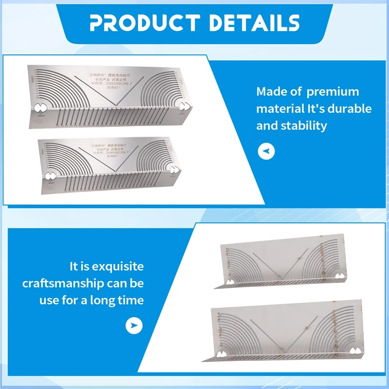 TOP Angle & Arc Marking Tool Square Steel Pipe Bend Steel Pipe Bend Marking Tool Welding Pipe Marking Welding Tool 2Pcs