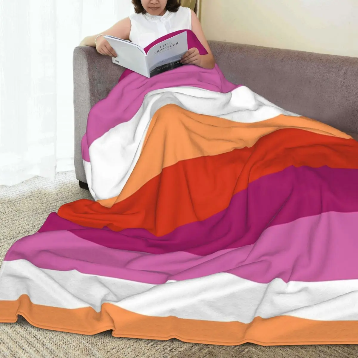 Selimut bendera Lesbian baru flanel Sofa portabel selimut lempar untuk rumah kamar tidur luar ruangan selimut seprai lempar