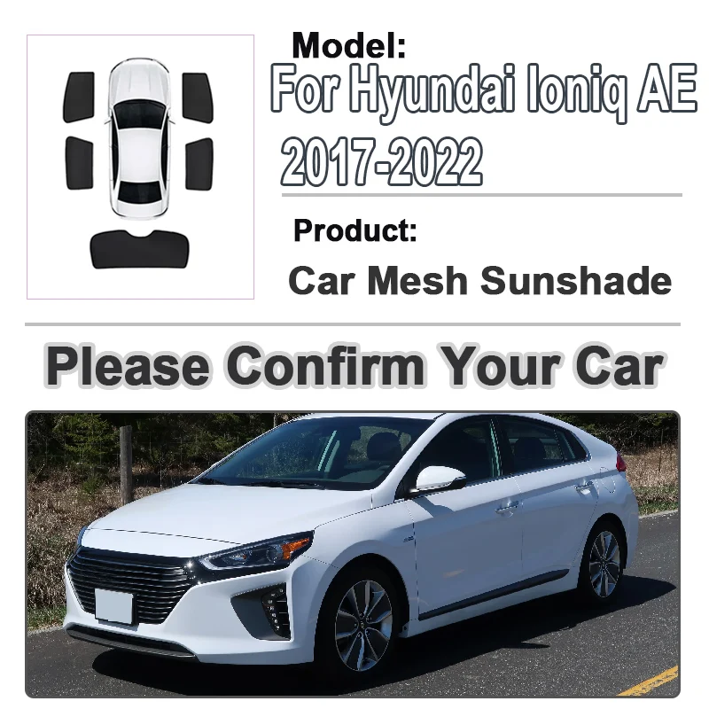 

Солнцезащитные сетки для автомобиля Hyundai Ioniq AE, аксессуары 2017~2022, магнитные солнцезащитные шторки на окна, боковые козырьки, защита от солнца на лобовое стекло