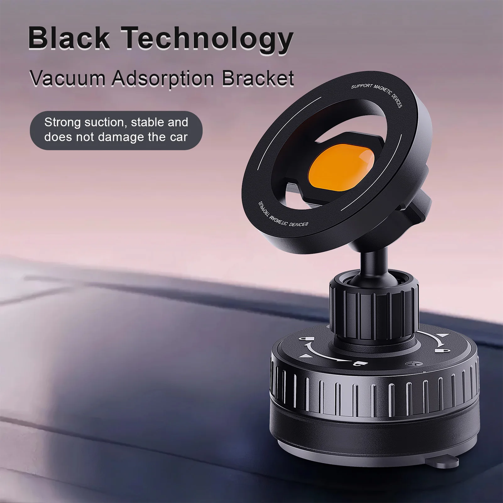 360 °   Rotierende starke magnetische Telefonhalterung, für MagSafe-Autohalterungszubehör, universell für iPhone 16/15/14/13/12, ABS-Material