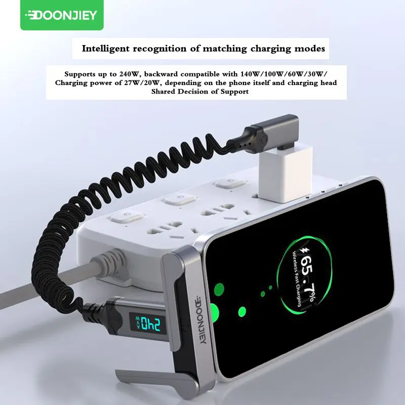 8K 40G/16K 80G 120G Versatile Folding Stand 240W Mobile Phone Charging Data Cable Adapter Type-C Mobile Phone Universal Stand