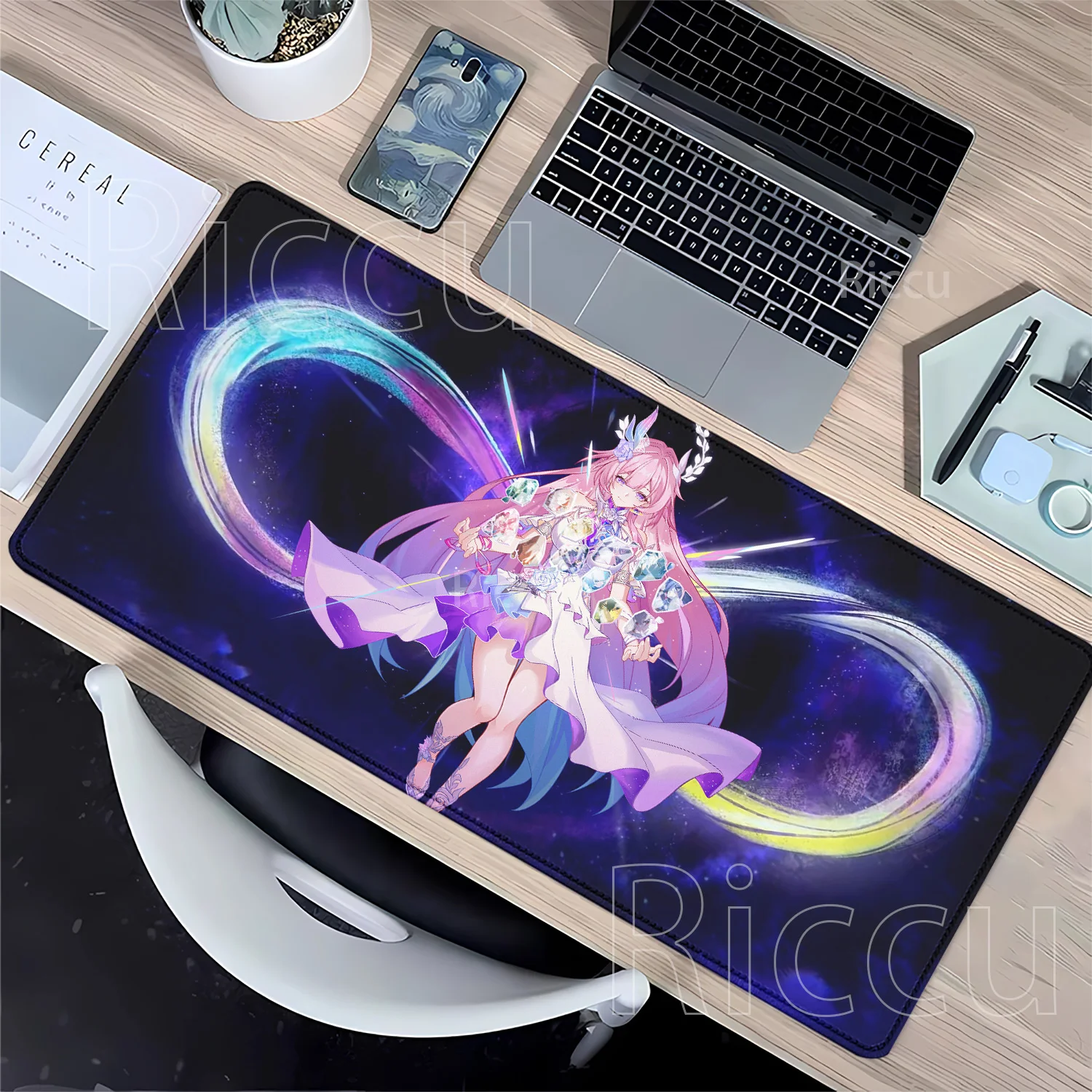 HD Printing HSR Cyrene Honkai Star Rail Mouse Pad Non-slip Base Rubber PC Gaming Overlock Mousepad Offices Accessories Desk Mat