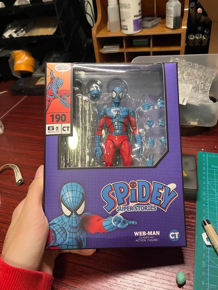 In Stock Ct Toys Spiderman Web Man Mafex 190 Figure 185 Spidey