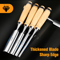 4Pcs Professional Wood Scissors, Sharp Scissors Set, Wood Sculpture Knife, Wood Engraving Tool Sculpture Tool for Beginners