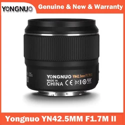 Yongnuo YN42.5MM F1.7M II Medium Auto Focus Fixed Prime Lens, for Micro Four Thirds Cameras, Compatible with Olympus Panasonic