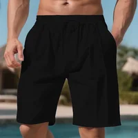 Men Light Blue Quick Dry Beach Shorts Elastic Drawstring Waist Loose Fit Knee Length Swim Trunks Lightweight Breathable Casual Vacation Board Shorts With Side Pockets 4