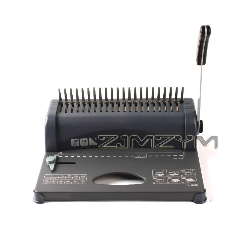 8622 Comb Binding Machine 21 Hole A4 Manual Punch Binder Plastic Comb Clip File Document Binding Machine Office Supplies