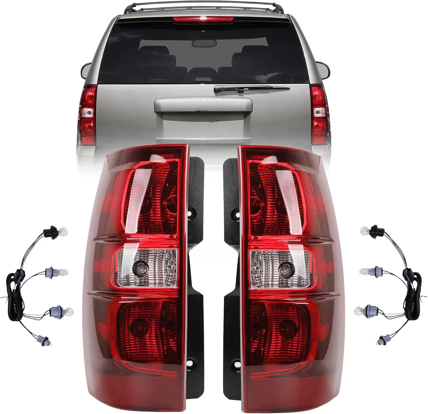 

Rear Tail Light Assembly for 2007-2014 Tahoe Suburban, Includes Bulbs & Wiring Harness, Left & Right