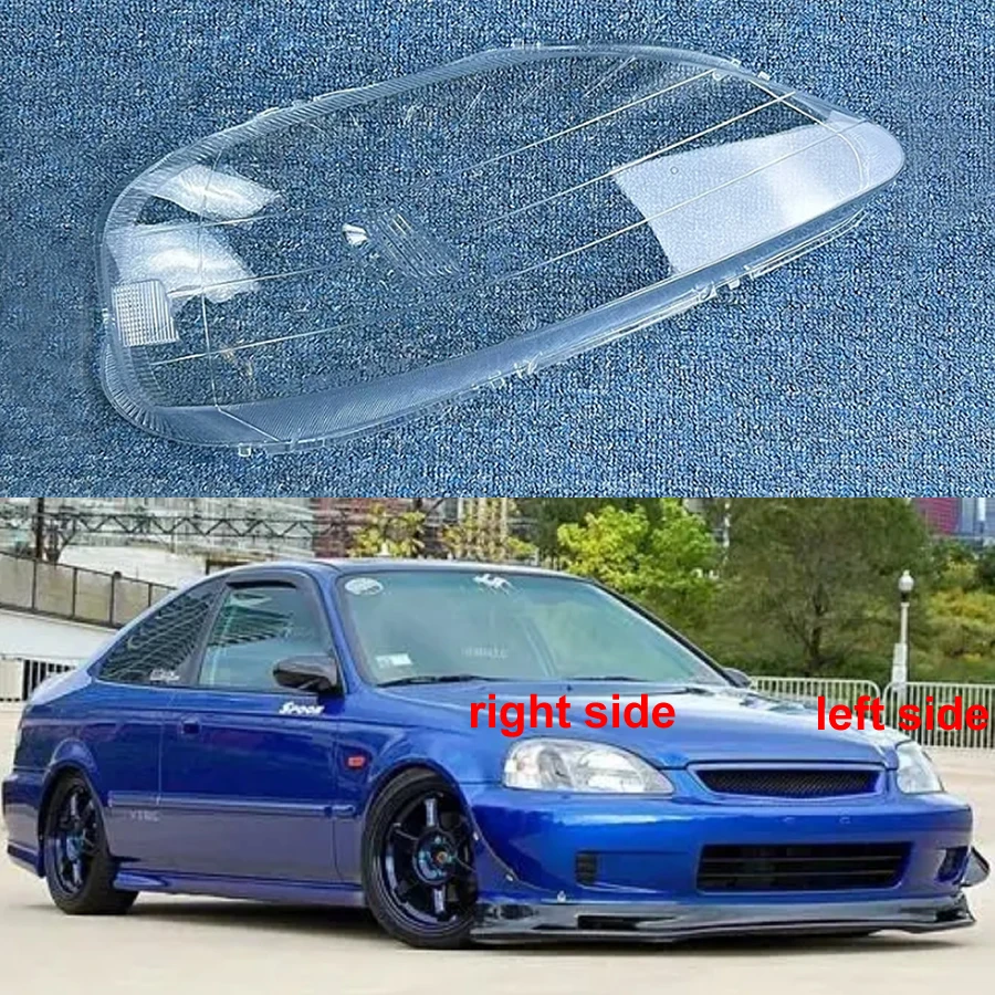 

For Honda Civic 1999 2000 2001 Headlight Lens Cover Transparent Lampshade Headlamp Shell Plexiglass Auto Replacement Parts