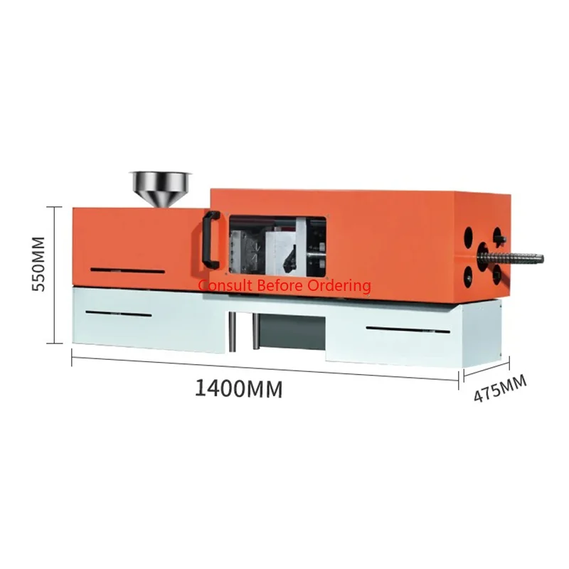 Macchina orizzontale in plastica elettrica per stampaggio da tavolo 17T 40g 0-400 ℃   Macchina per lo stampaggio ABS/PVC/PP