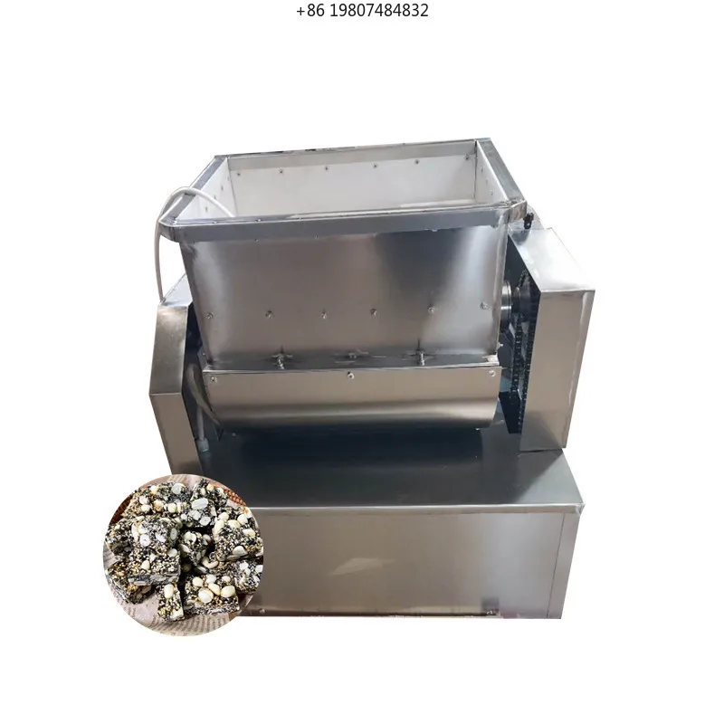 Temperature Adjust Candy Bar Making Machine Nuts Cereal Bar Mixer Commercial Grade