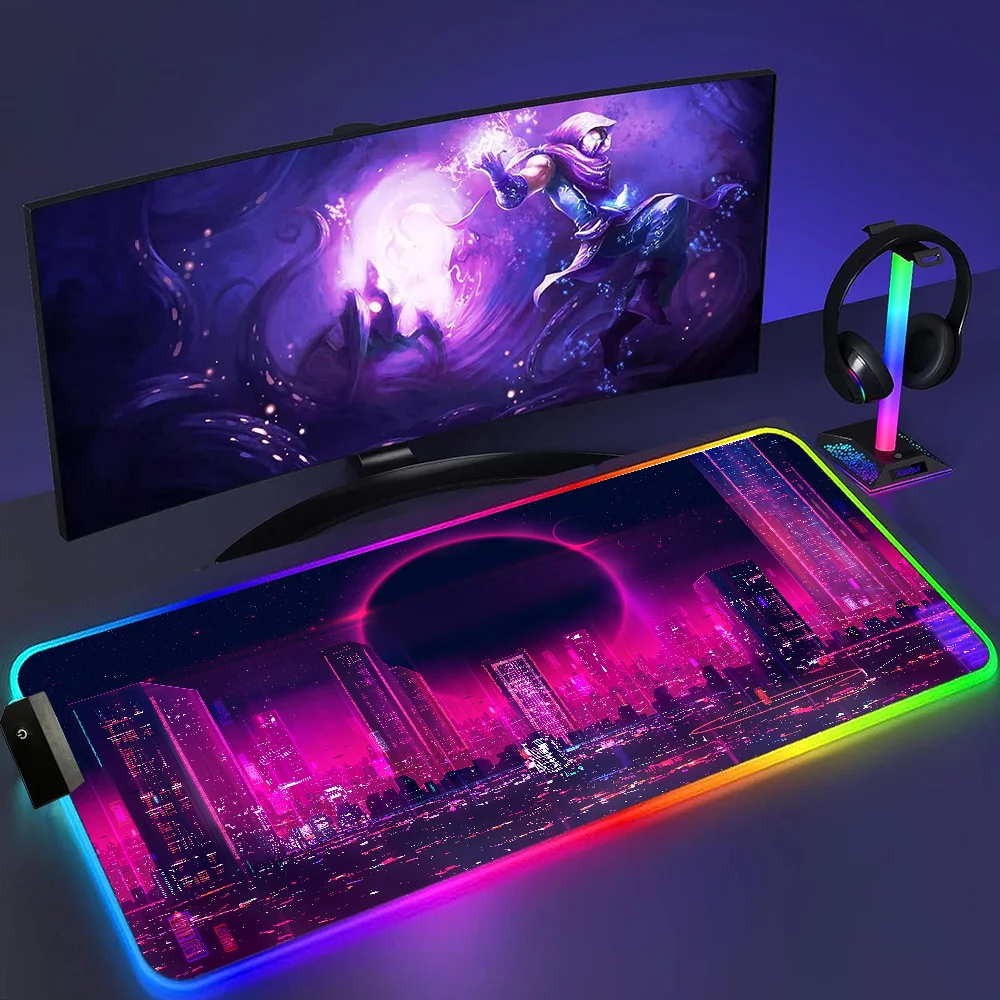 

Purple Mouse Pad Rgb Desk Accessories Gaming Laptops Deskmat Gamer Mats Mause Pc Pads Carpet Mat Large Xxl Laptop Mousepad Neon