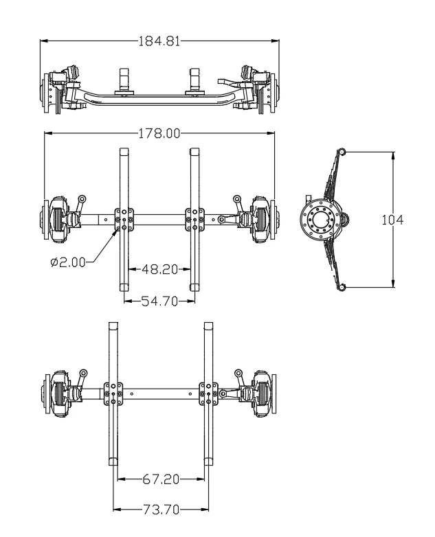 RC 1/14 Metall-Simulations-Vorderachse mit Kelle für Tamiya Muldenkipper für SCANIA VOLVO ACTROS Modell Tripper Truck DIY-Teile – Detail 2