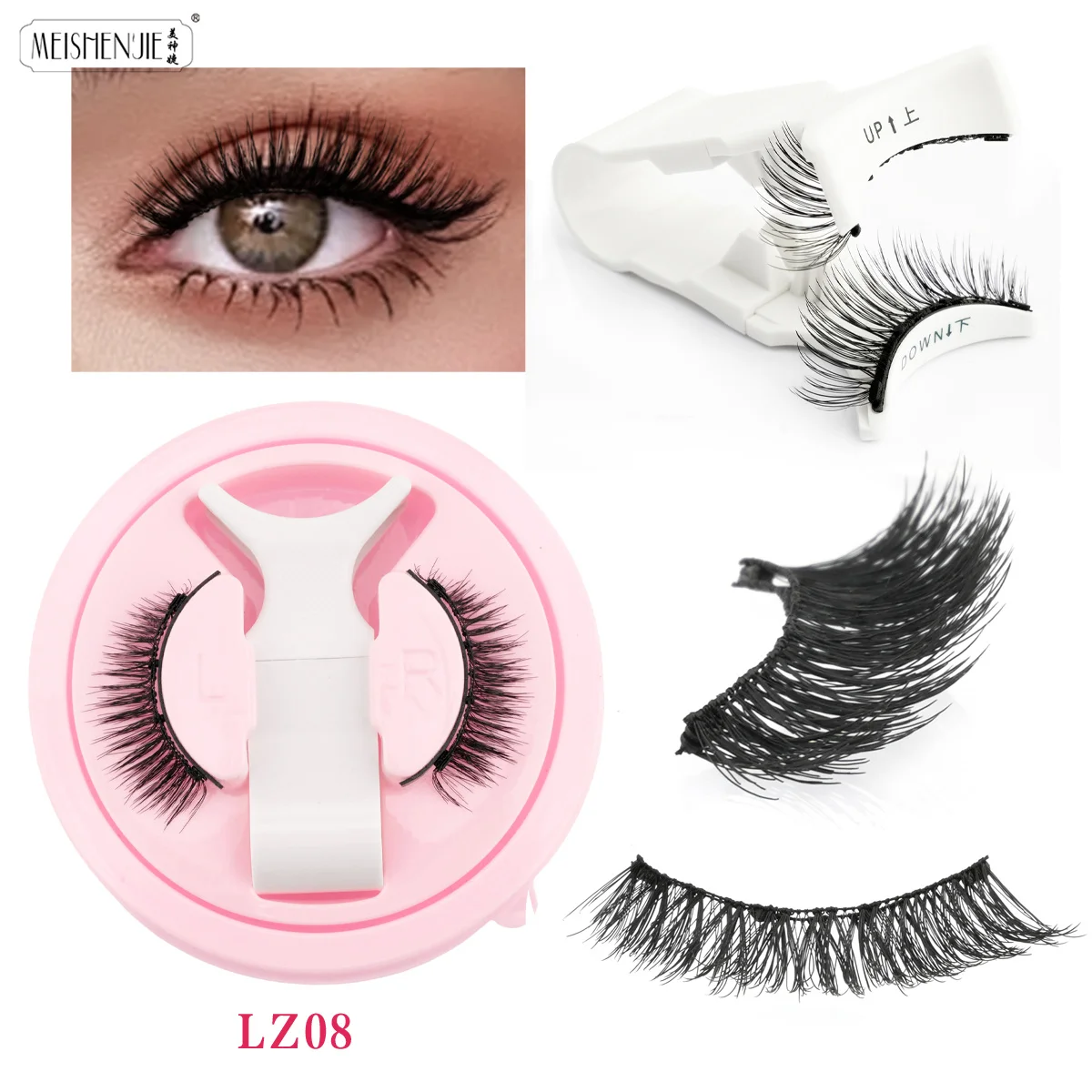 Magnetic Eyelashes Set, Natural Mink Lashes