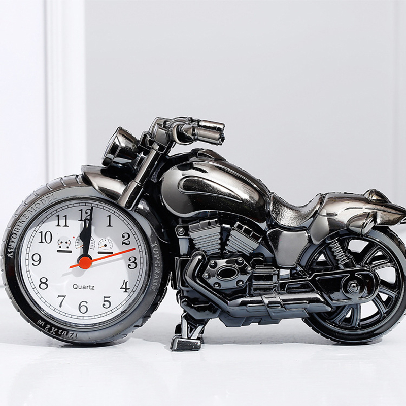  New Vintage Alarm Clock Motorcycle Model Tabletop Clock Desktop Alarm Clock Bedside Clock For Office Bedroom Nightstand 