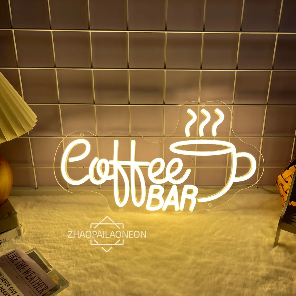 

Кофе-бар Неоновая вывеска USB Настенный декор для кафе Светодиодный светильник Декор кофейни Домашний бар Пекарня Декор комнаты кафе Неоновая светодиодная вывеска