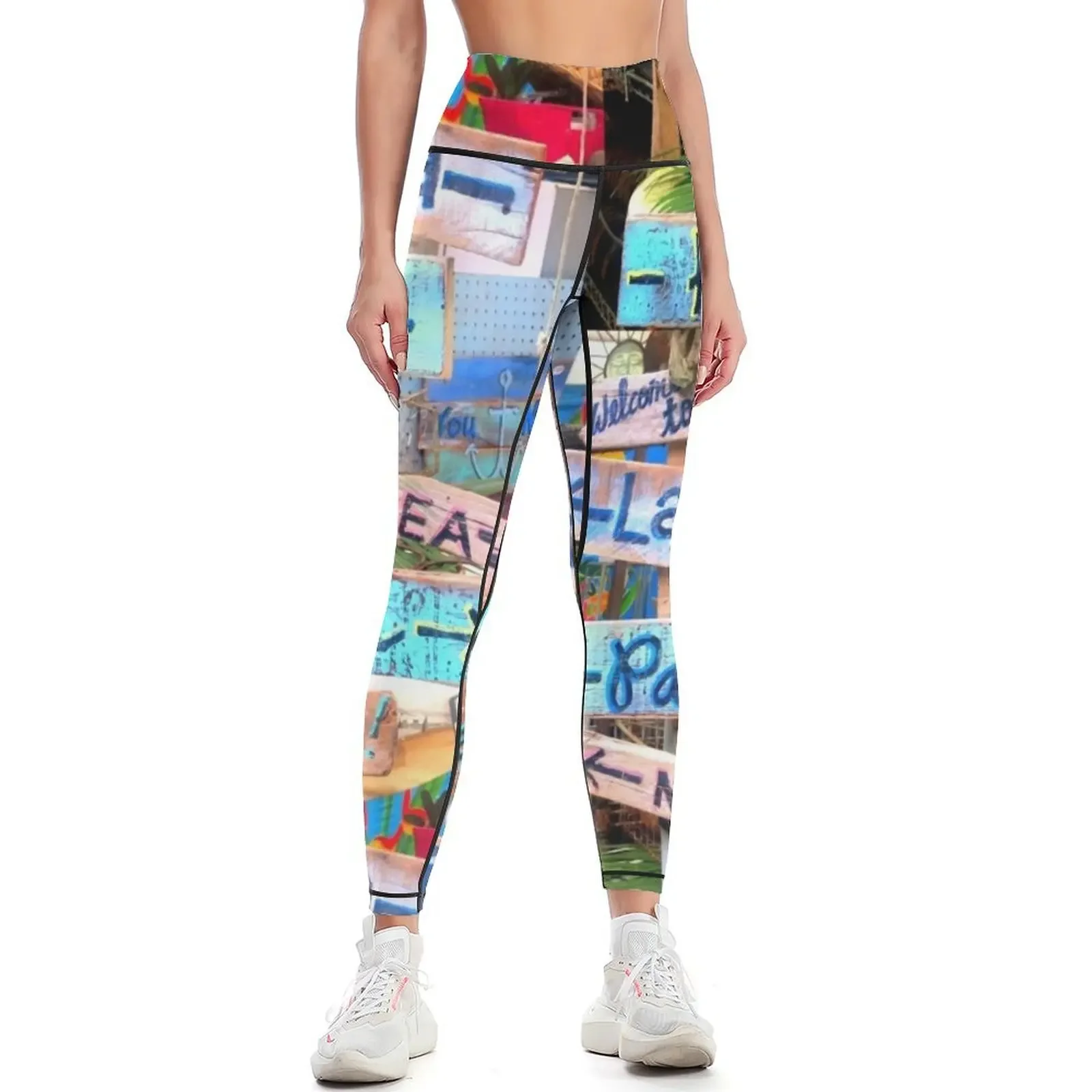 

maui towns sign Leggings Sportswear woman gym sports for gym Pants sport Women sports Womens Leggings