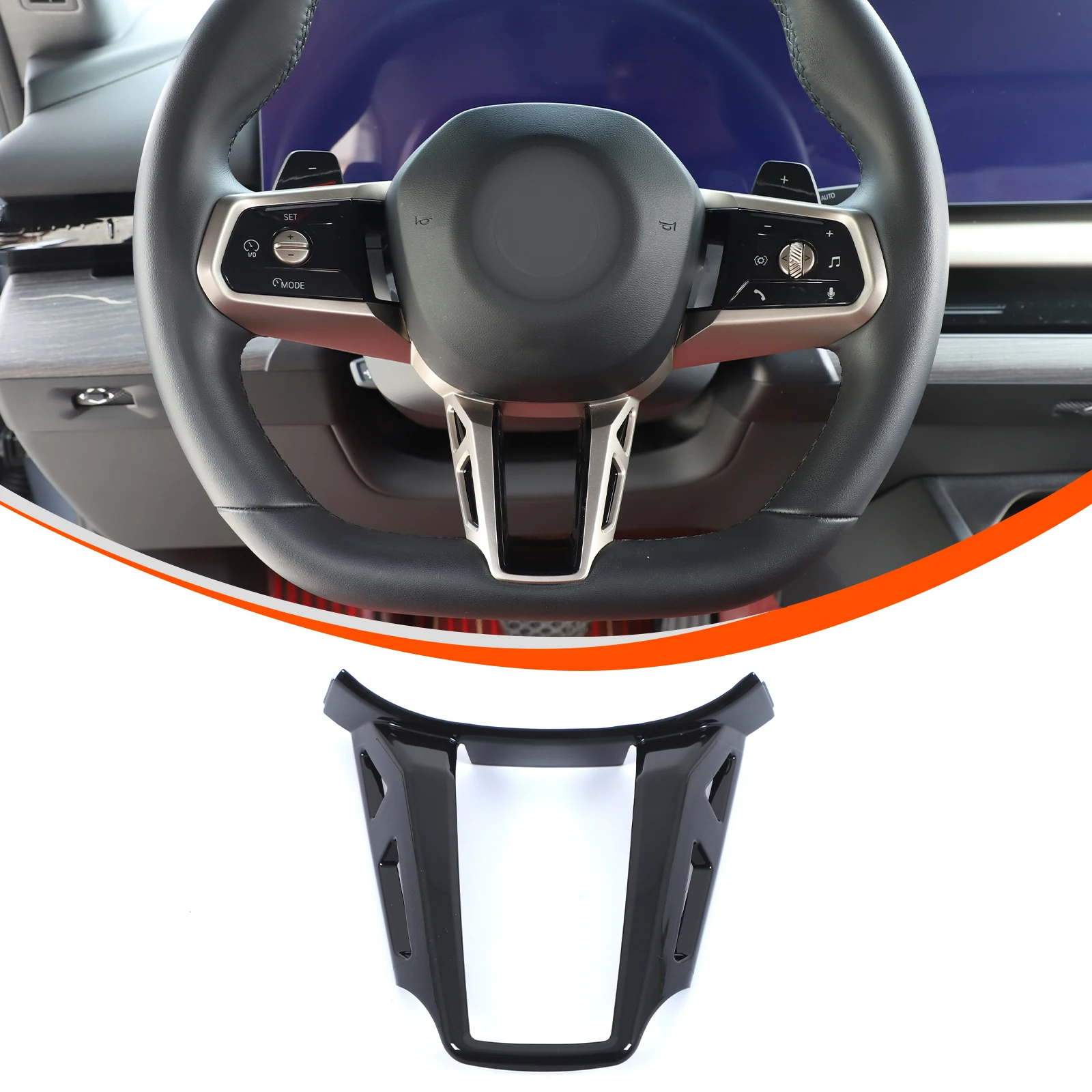 

ABS Steering Wheel U-Shaped Frame For 2024 BMW 5 Series（Sport Edition） Automotive Interior Accessories