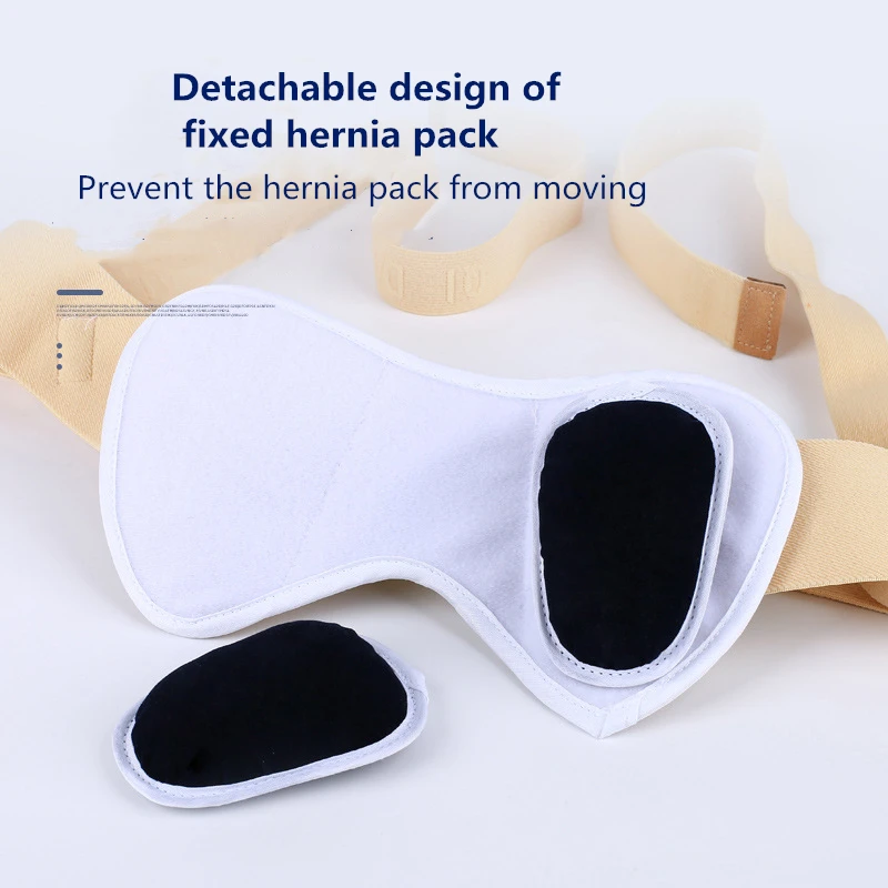 4 Removable Pads Adjustable Inguinal Hernia Belt Truss Groin Support for Adult Elderly Hernia Surgery Treatment Care Pain Relief